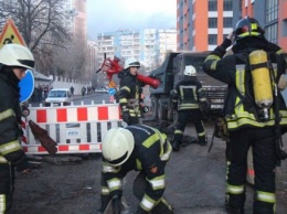 В Киеве второй раз за год горела недостроенная высотка в ЖК "Бережанский"
