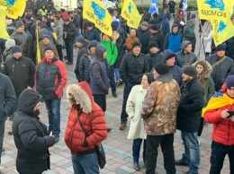 Под Раду вышли тысячи протестующих