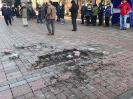Правоохранители разогнали митинг на улице Грушевского