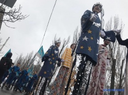 В Киеве впервые состоялся новогодний парад