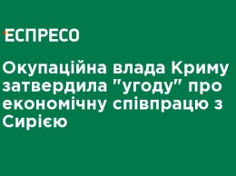 Оккупационные власти Крыма утвердили "соглашение" об экономическом сотрудничестве с Сирией