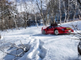 Посмотрите на роскошный снежный дрифт классической Ferrari (ВИДЕО)