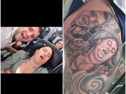 Перешел все границы: британец отомстил жене, сделав себе ее татуировку с лишними подбородками