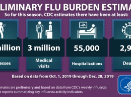 От опасного гриппа в США с начала эпидемиологического сезона умерли почти 3 тысячи человек