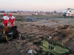 Появились фото с места крушения украинского самолета в Иране