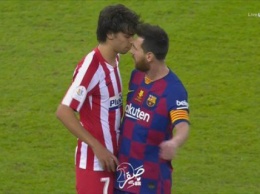 В полуфинале Суперкубка Испании произошел контактный конфликт между Месси и будущей мировой звездой Жоао Феликсом