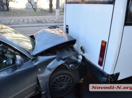В Николаеве Skoda на высокой скорости врезалась в маршрутку - у водителя случился гипертонический криз