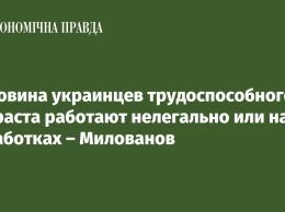 Половина украинцев трудоспособного возраста работают нелегально или на заработках - Милованов