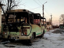 В Одесской области области сгорел автобус Нацгвардии