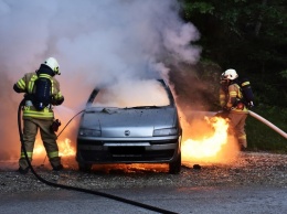 В Ужгороде неизвестные сожгли авто посла: видео момента происшествия