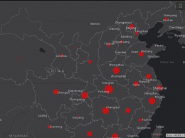 Появилась онлайн-карта распространения коронавируса из Китая