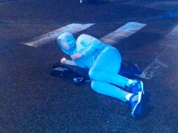 Пьяный пешеход спал посреди проспекта в Минске