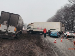 В Днепре на Криворожской трассе случились 3 аварии из 7 машин: движение затруднено