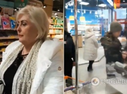 ''Вкусно жрет и при параде!'' Одиозную Штепу поймали в киевском супермаркете, она в панике сбежала. Видео