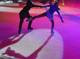 На льду в Запорожье можно увидеть короля на коньках - фото