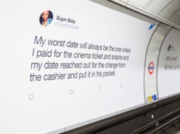Twitter разместил в лондонском метро посты о неудачных свиданиях