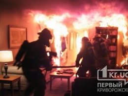 Из пылающего дома криворожские пожарные спасли двоих пенсионеров