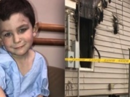 5-летний мальчик спас из горящего дома маленькую сестру и собаку - теперь он почетный пожарный (фото)