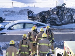 В Канаде, вблизи Монреаля произошла авария с участием 200 автомобилей: 150 человек пострадали