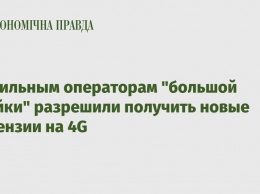 Мобильным операторам "большой тройки" разрешили получить новые лицензии на 4G