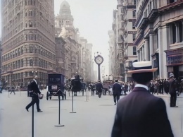 C помощью нейросетей съемка Нью-Йорка 1911 года превращена в цветное видео 4k/60p