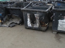 В Запорожье вандалы специально поджигают контейнеры для мусора