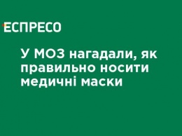 В Минздраве напомнили, как правильно носить медицинские маски