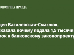 Нардеп Василевская-Смаглюк, рассказала почему подала 1,5 тысячи правок к банковскому законопроекту