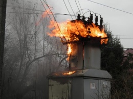 В городе Боярка пропал свет из-за сильного пожара на электроподстанции