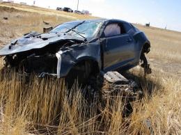В момент аварии у Chevrolet Camaro ZL1 оторвало 650-сильный двигатель