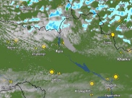 Синоптик показал карту дождей по северу Киевской и Житомирской областей, где бушуют пожары