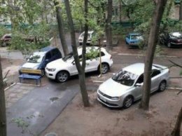 В Мелитополе "мастер парковки" заблокировал соседний автомобиль (фото)