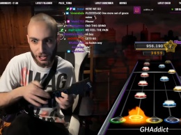 Новый безумный рекорд в Guitar Hero - идеальное исполнение Through Fire and Flames на скорости 165 %