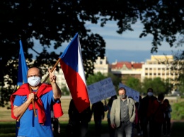 В Праге прошла антиправительственная акция протеста