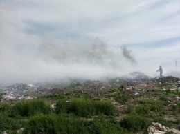 В Баштанке снова горит городская свалка (ФОТО)