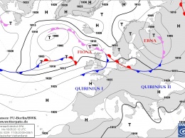 Синоптик показала карту двух циклонов и антициклонов, чья битва определит погоду в Украине до конца недели