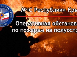 За сутки в Крыму произошло 7 пожаров