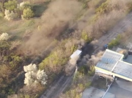 Уничтожение грузовика сепаратистов попало на видео