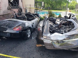 В штате Юта внезапно сгорели Tesla, Porsche и часть дома. Жильцы не знают, почему (ФОТО)