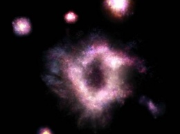 Астрономы открыли древнейшую галактику кольцеобразной формы