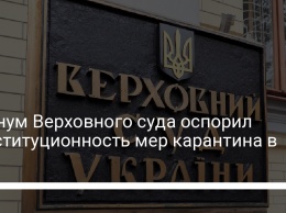 Пленум Верховного суда оспорил конституционность мер карантина в КСУ