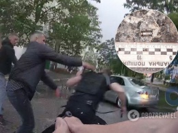 Появилось видео полицейской разборки со стрельбой на Ривненщине