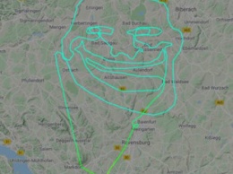 Пилот нарисовал троллфейс в небе над Германией