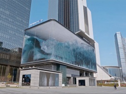 В Сеуле появилась реалистичная инсталляция морских волн (видео)