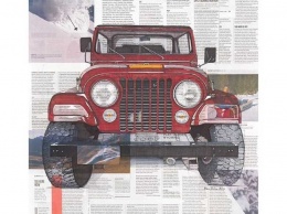 Дизайнер создает автомобильные «портреты» на газетах (ФОТО)