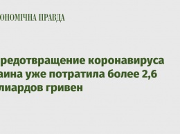 На предотвращение коронавируса Украина уже потратила более 2,6 миллиардов гривен