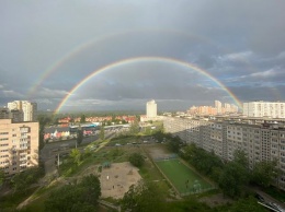 В Киеве показали фото редкой двойной радуги на украинской столицей