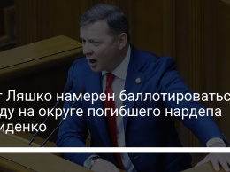 Олег Ляшко намерен баллотироваться в Раду на округе погибшего нардепа Давиденко