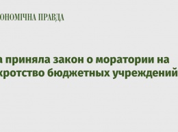 Рада приняла закон о моратории на банкротство бюджетных учреждений