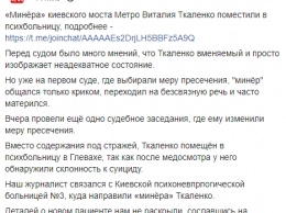 "Минера" моста Метро в Киеве поместили в психбольницу